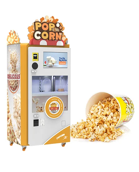 Automatic popcorn machine support multi-language professional commercial vending machine 7 flavours