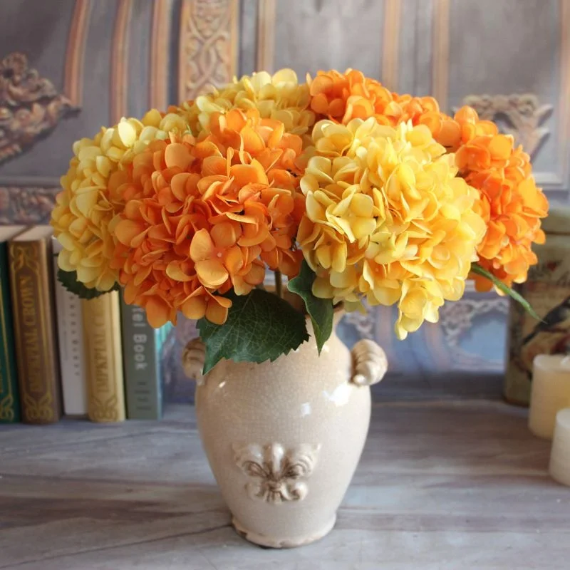  LF276 factory sale Cheap price Wholesale Artificial Silk Plastic Flower mini Hydrangea