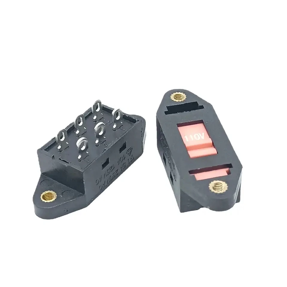Переключатель напряжения 110 В в 220 В 6-контактный двухрядный слайд-переключатель