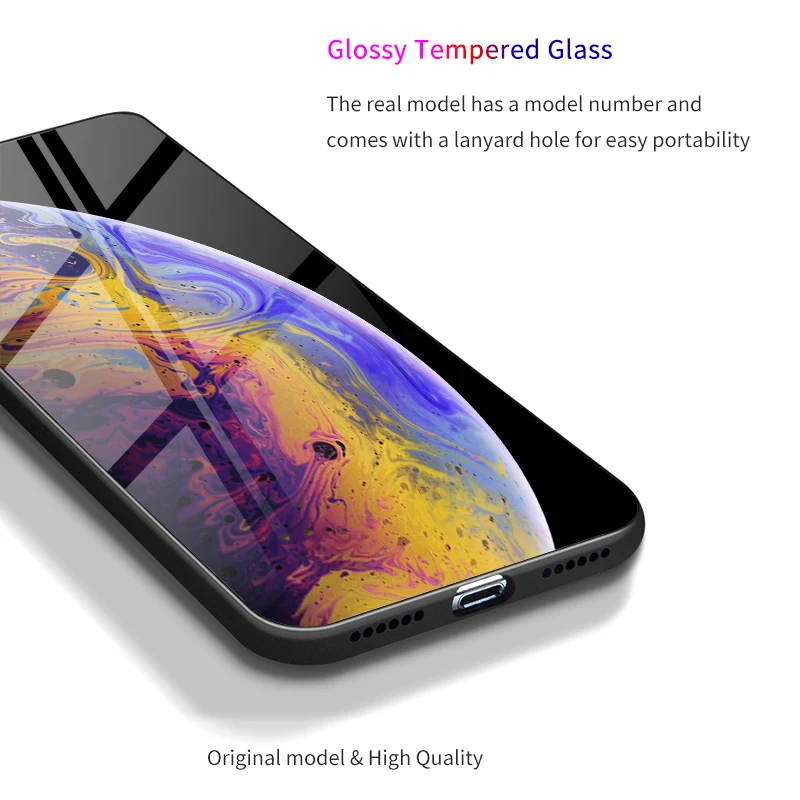 For iPhone 12 11 Pro Max XS XR Case Custom Printing Tempered Glass Hard Phone Earth Planet Back