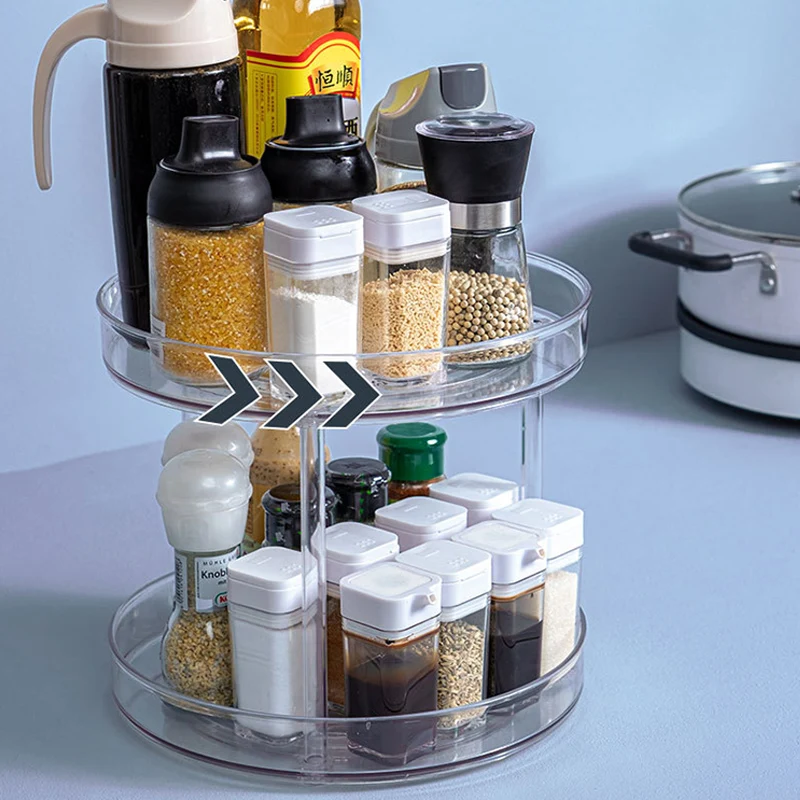 Kitchen plastic food storage rack refrigerator turntable