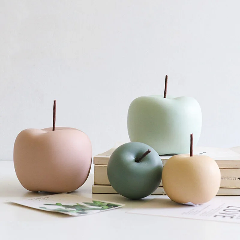 Nordic Ceramic Fruit Apple Modern TV Cabinet Home Soft Decoration
