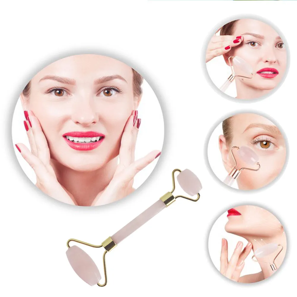 Pink Gua Sha Scraper Board Face Massagers Jade Gua sha Roller Facial Skin Care Tool For Face Neck Skin Body