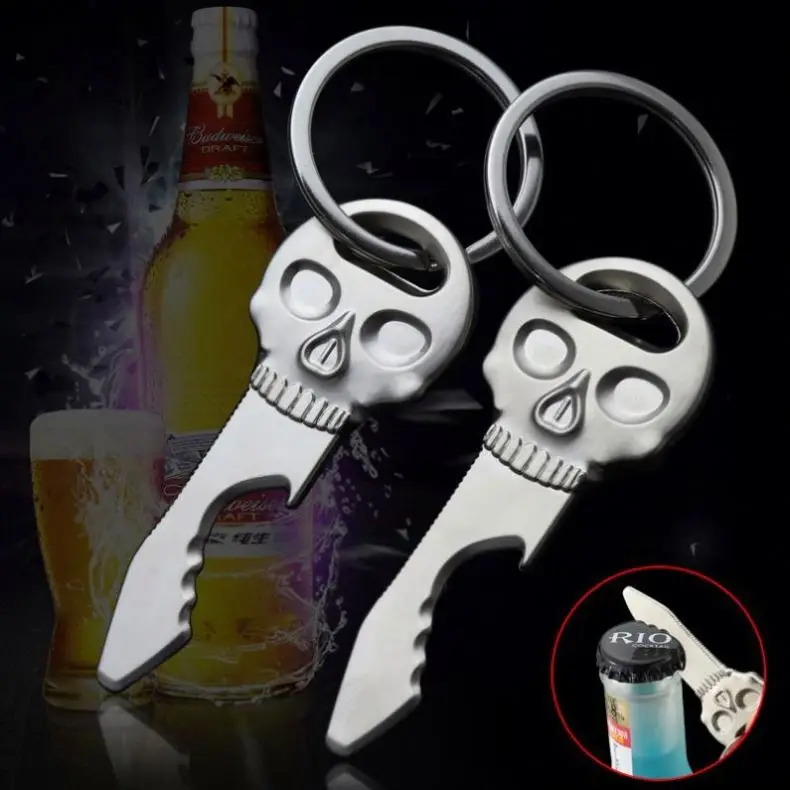 fashion Beer bottle opener Keychain Shark Guitar glasses Bottle Opener Kitchen Accessories Wedding Favor 3D metal animal keyring