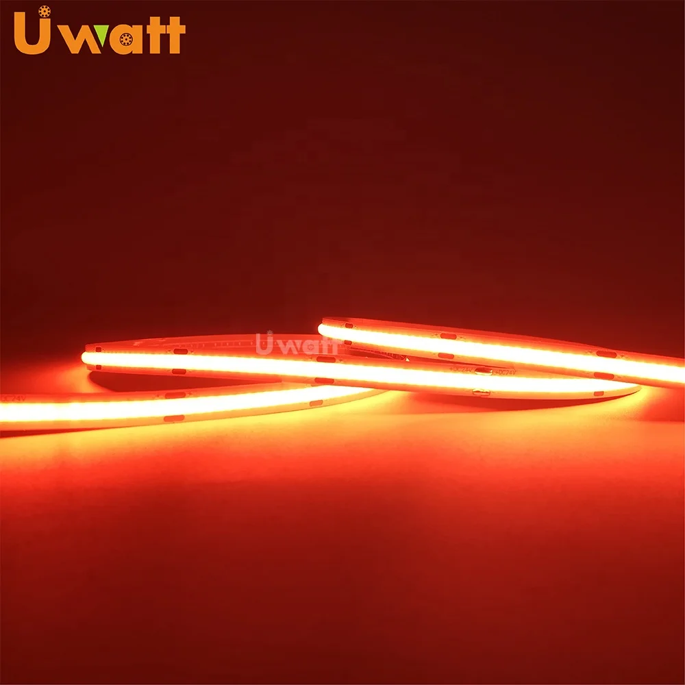 New Technology Customized Dot Free LED Strip Light 24V R G B COB LED Strip With IP20 IP67 Waterproof