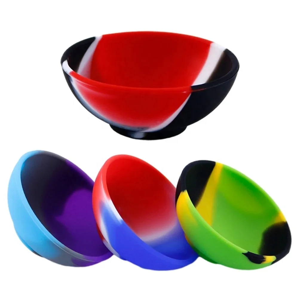 50ml mini multicolor food grade silicone tobacco bowl Silicone Container Hookah Wax smoking accessories silicone mixing bowl