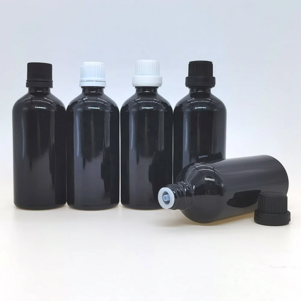 empty 30 ml 1 oz cosmetic essential hair oil bottles 30ml cuticle frosted black glass dropper bottle with bamboo lid top