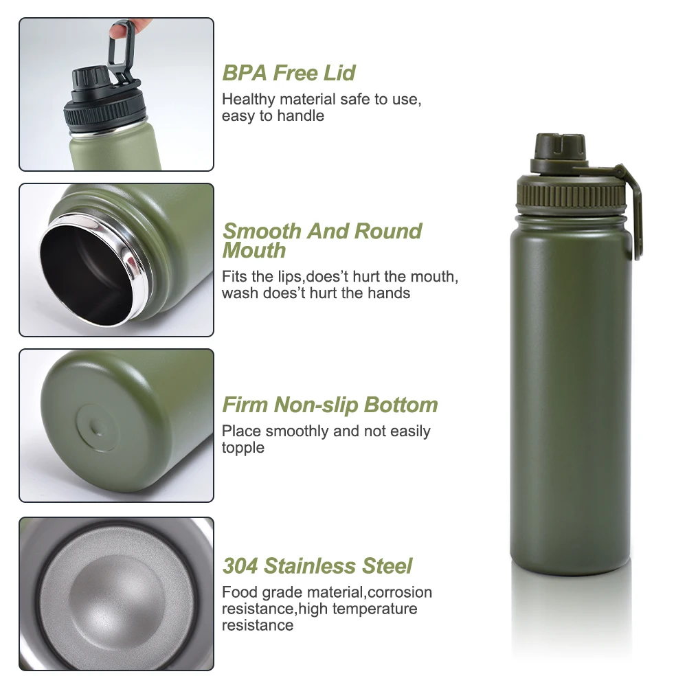 Portable 32oz 64oz Water Jug Insulated Stainless Steel Water Bottle Vacuum Flask Drink Sport GYM Water Bottle