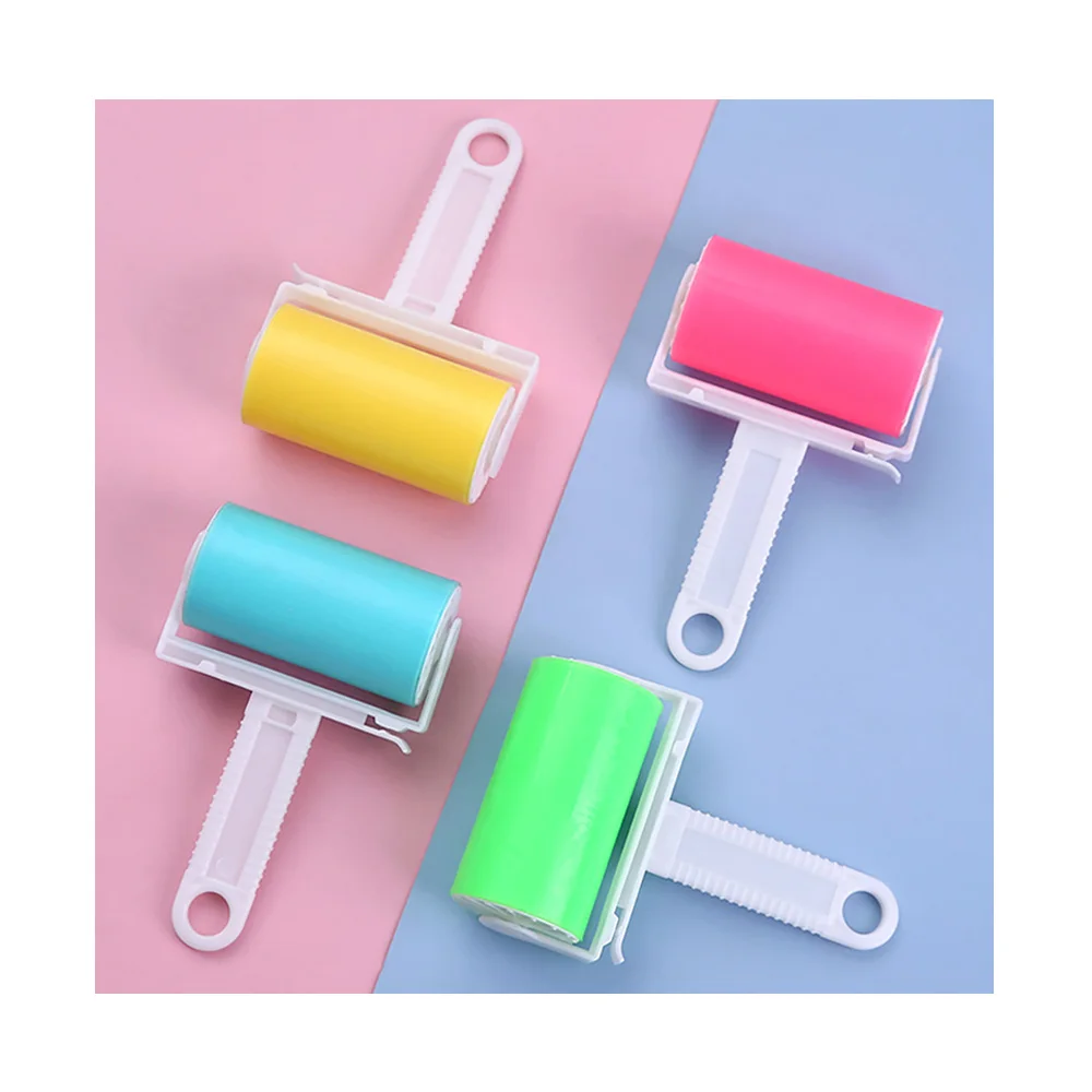 JX-Silicone Washable Tape Sticky Roller Lint Hair Remover Brush Sticker Roller For Clothing