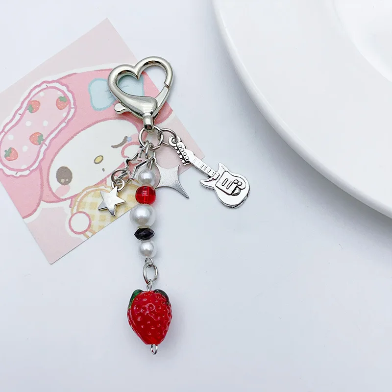 Chary Charms Keychain For Tumbler Bottles And Phone Case Heart Sticker on Everywhere Straw Berry Charms Keychain