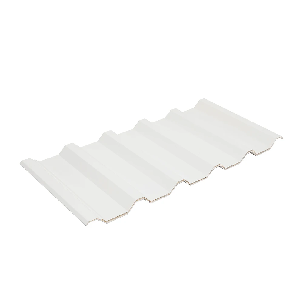 Plastic PVC Twin-wall hollow roof sheet roof tiles corrugated roof materials with house