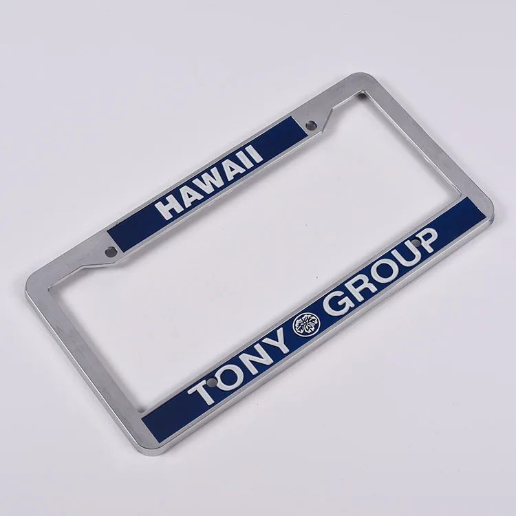 Cheap Personalized logo debossed Plastic license plate frame