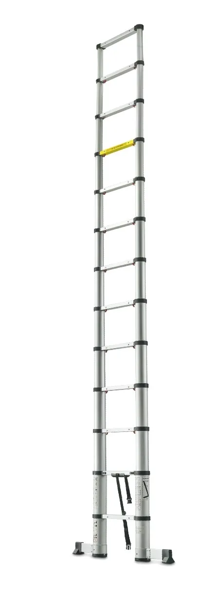 DX-TLA108 Aluminum Telescopic Ladder Soft Close System EN131-6  2.6m 3.2m 3.8m  Adjustable Step Ladder
