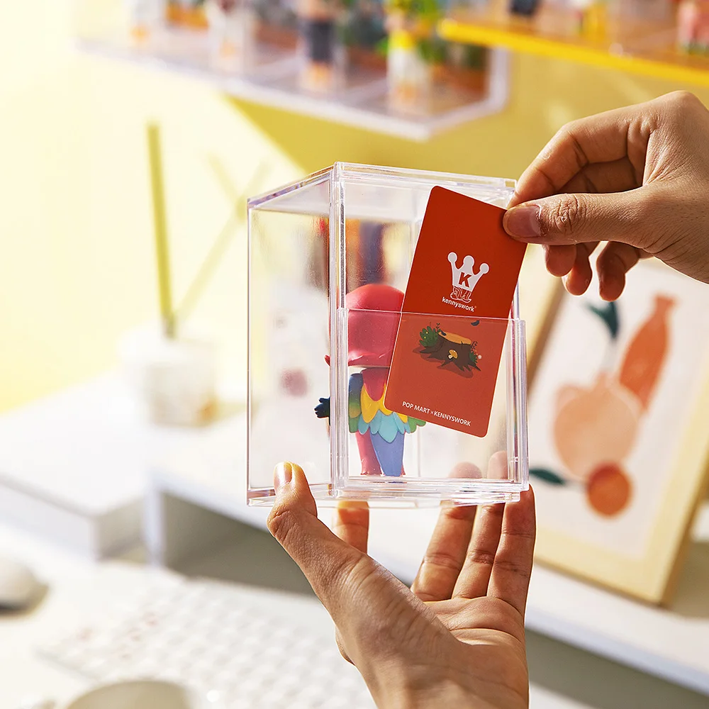 Clear Toy Figure Display Cases For Blind Box Mini Figure Toy Mart Bearbrick Container