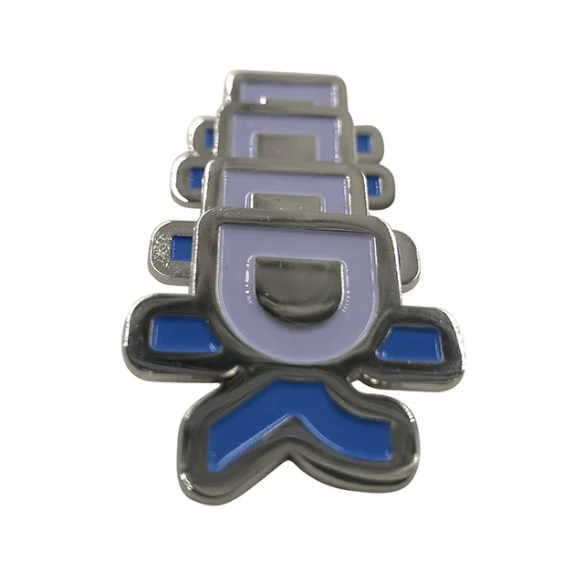 
Brass 3D nickel plated hard enamel custom metal pin badges as business gifts 