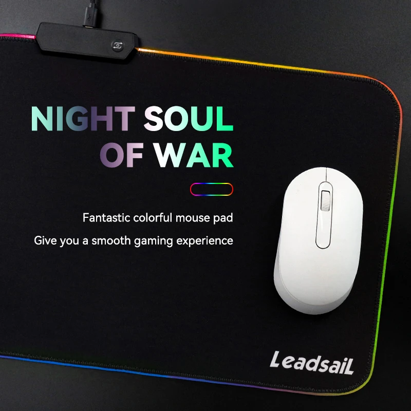 Factory Wholesale RGB gaming mouse pads usb Non-slip RGB heat sublimation Gamer mouse pads