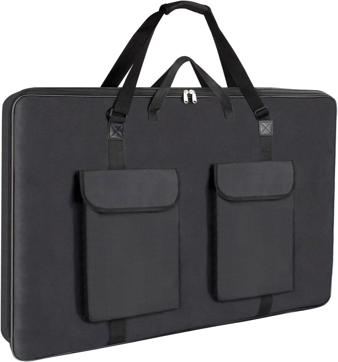 Heavy Duty Plein Air Artist Backpack with Handheld Strap for Artwork Storage for Poster Board Drawing supplies.Soft (Black)