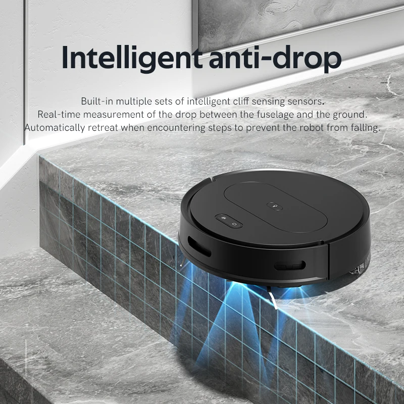 RYK OB11 PRO Smart Sweeping Robot Vacuum Cleaner with Long Battery Life High Power Suction Mopping, and Automatic Return Charge
