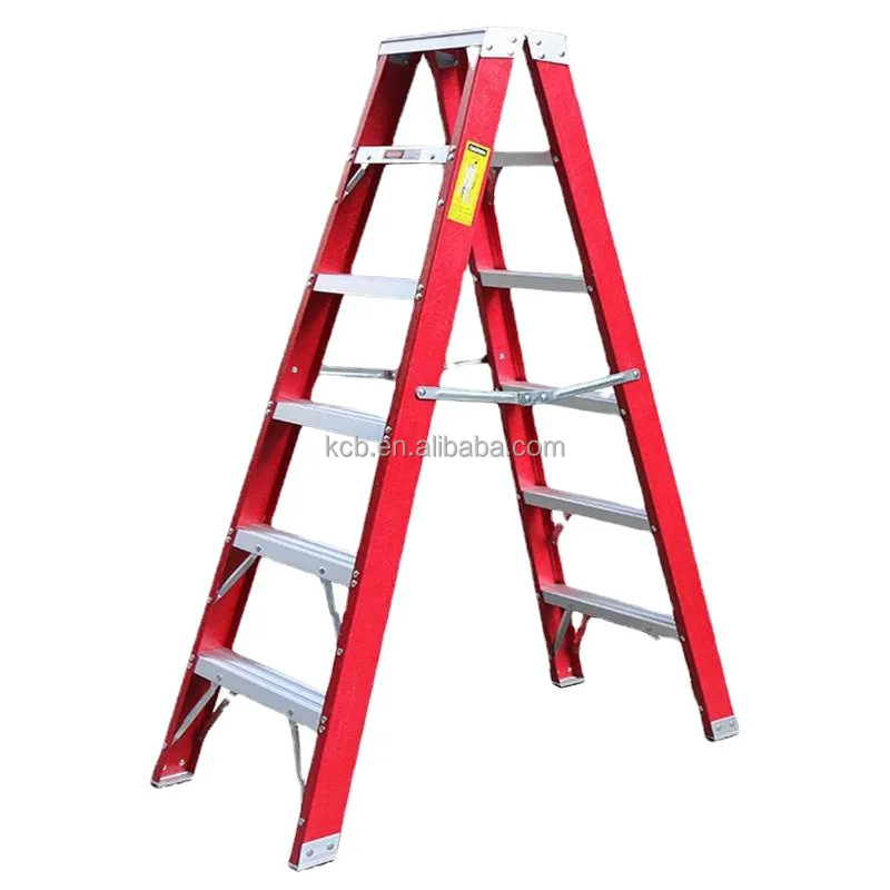 FRP insulated electrician telescopic ladder thickened household double side ladder folding engineering horse ladder