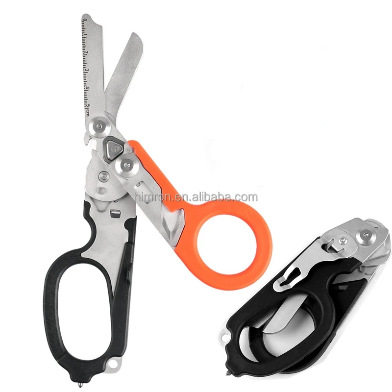 High Quality Multifunctional 6 in 1 Scissors First Aid Tactical Folding Scissors Outdoor Emergency Folding Shears