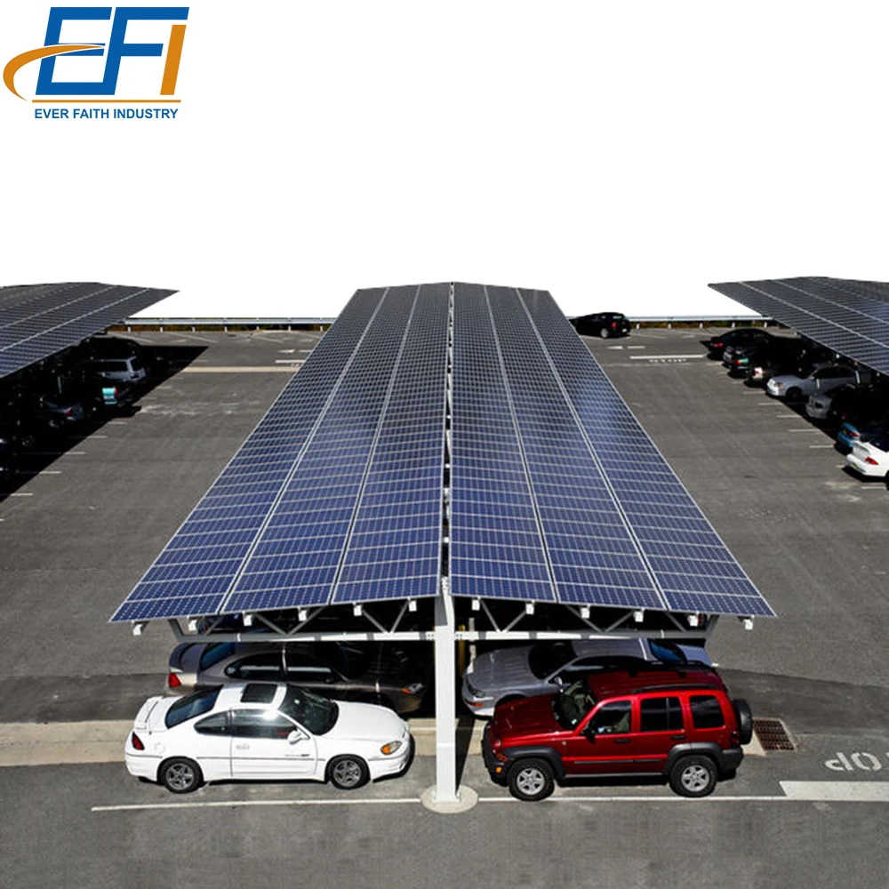 Фотогальваническая опорная кронштейн конструкция заземления PV установка солнечной парковки для