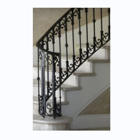 Stainless Steel Railing Flowers Black Iron Pipe Railing Stair Railing Modern Design For Villa