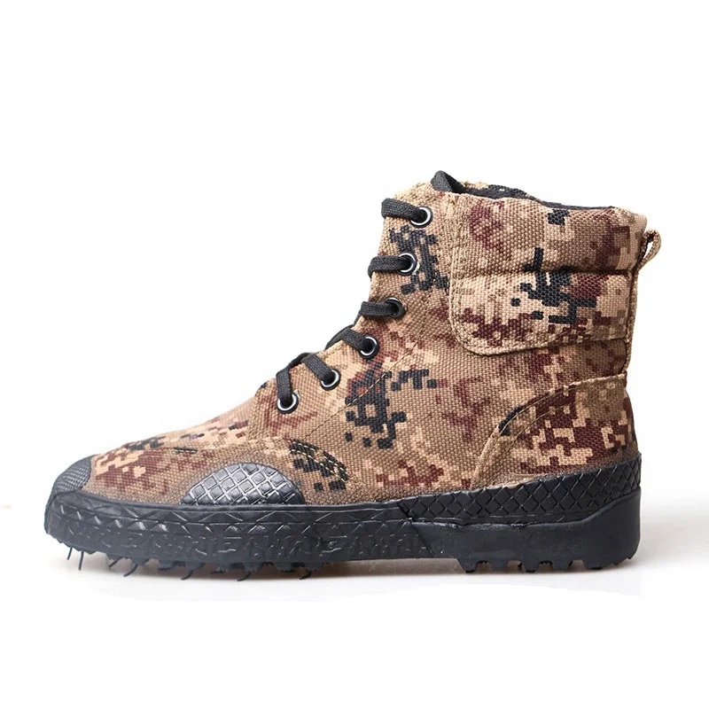 3539 Chinese Camouflage Vulcanized Rubber Sole Shoes Safety Labor Protection Shoes