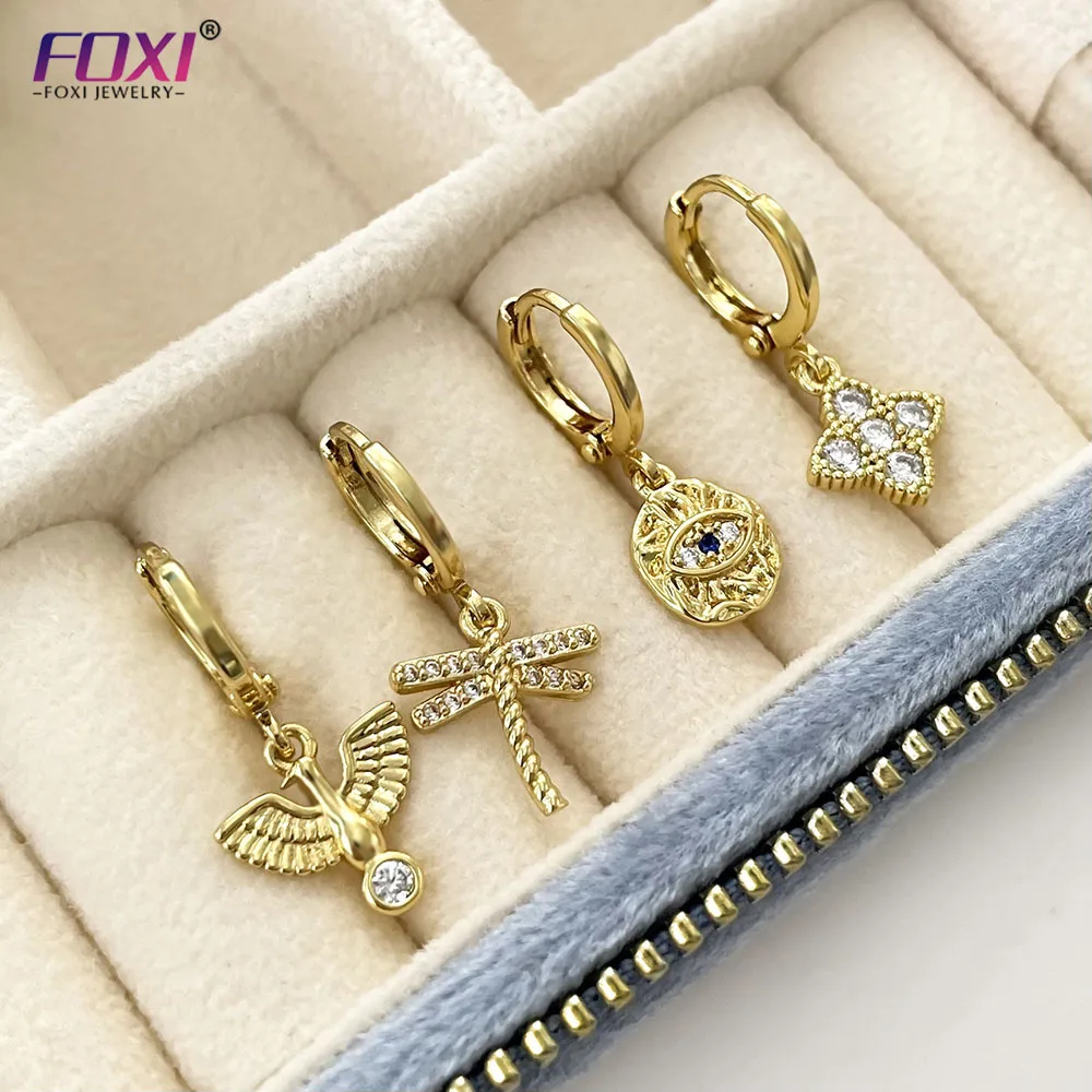 MAF030 New Arrival Cubic Zirconia Earrings 925 Sterling Silver Sparkle Drop earring for women