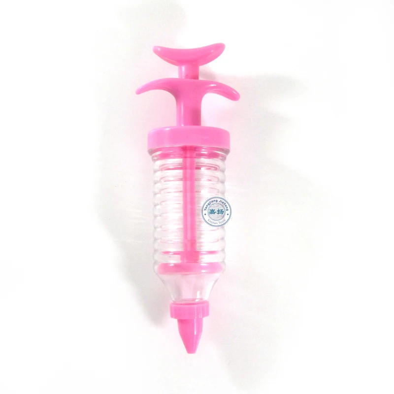 (JYBK-A001)Plastic Cake Decorating Icing Piping Cream Syringe with 8 Nozzle / Piping rob suit