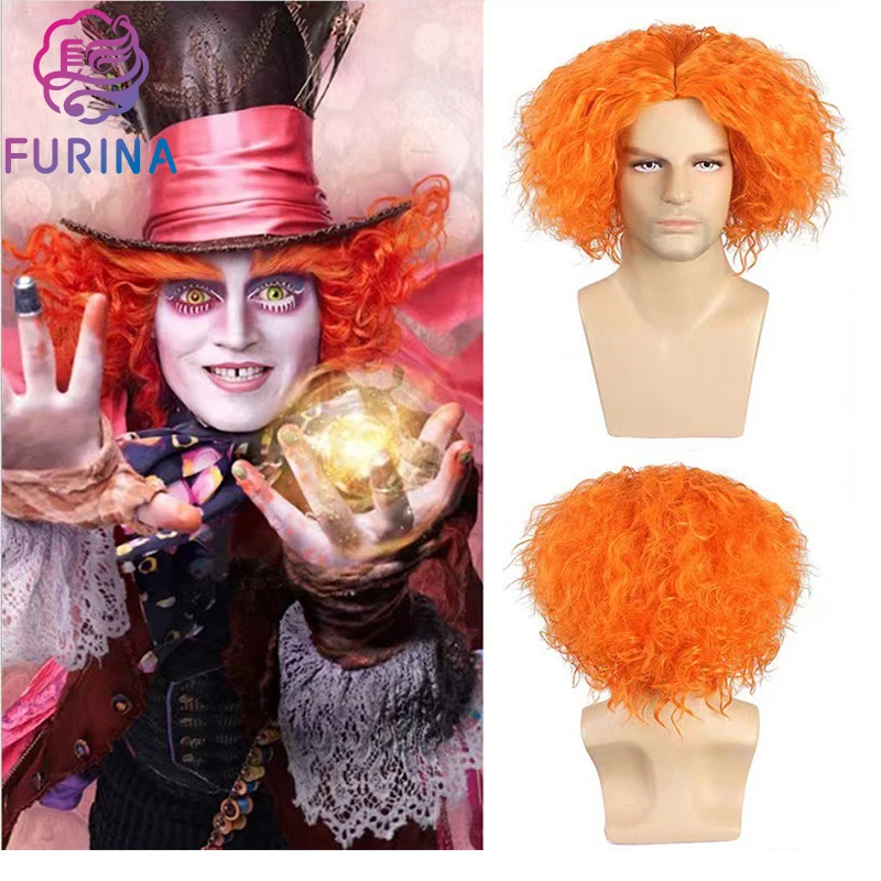 Clown wigs wholesale christmas happy festival party play orange wigs for cosplay customer