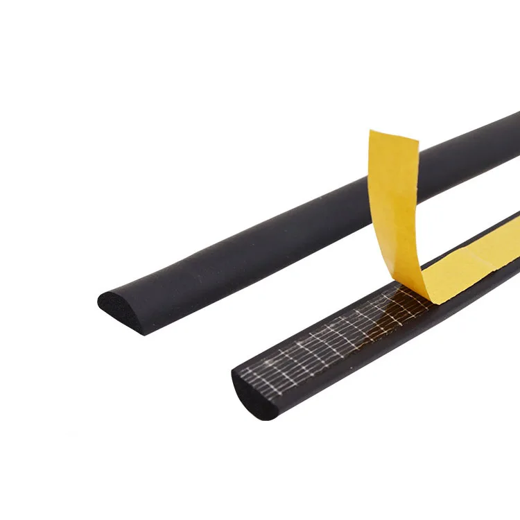 Machine and door waterproof weatherproof extrusion self-adhesive epdm b d shape rubber window seal strip adhesive with 3m tape