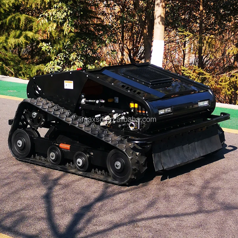 High Quality Remote Control Lawn Mower Radio Controlled Rubber Track All Terrain Slope Mowers RC Robot Grass Cutting Machine