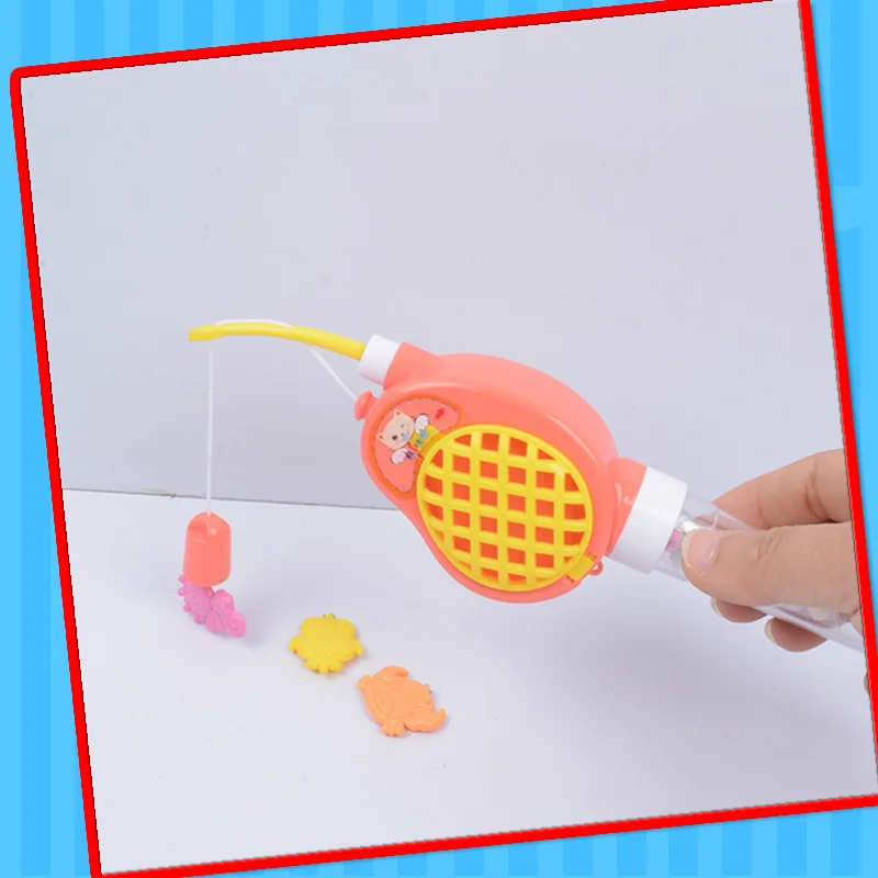 Hot selling cheap plastic fishing toy candy  fishing rod toy for kids play