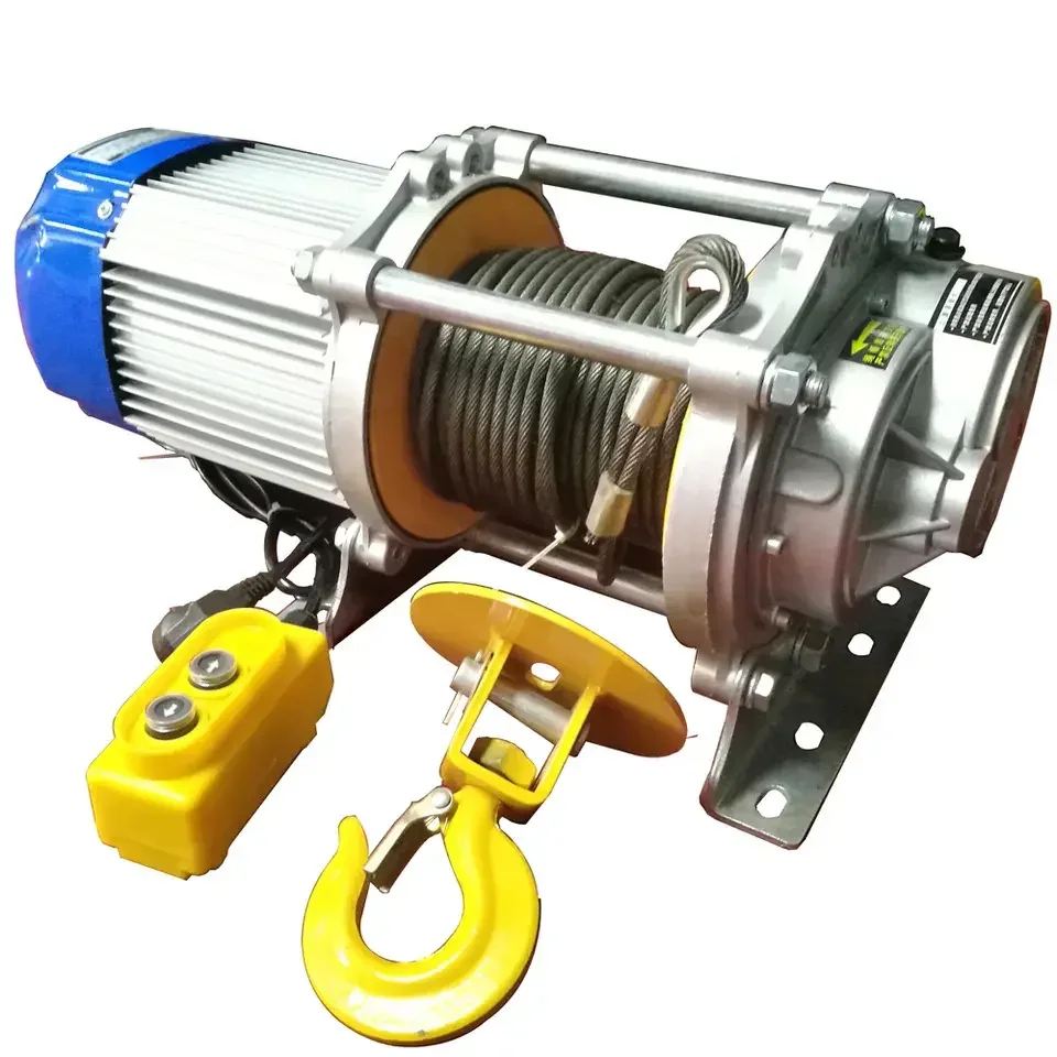 1500kg 2500kg 3000kg wireless remote control wire rope electric trolley hoist 220v/380v electric winch