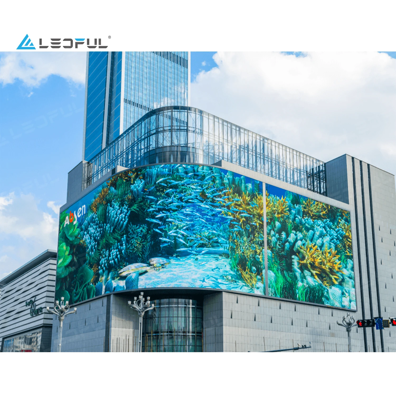 3-5 Years Warranty Outdoor  P10 Flexible Waterproof Advertising LED Ice Hockey Display Cabinet Screen Price