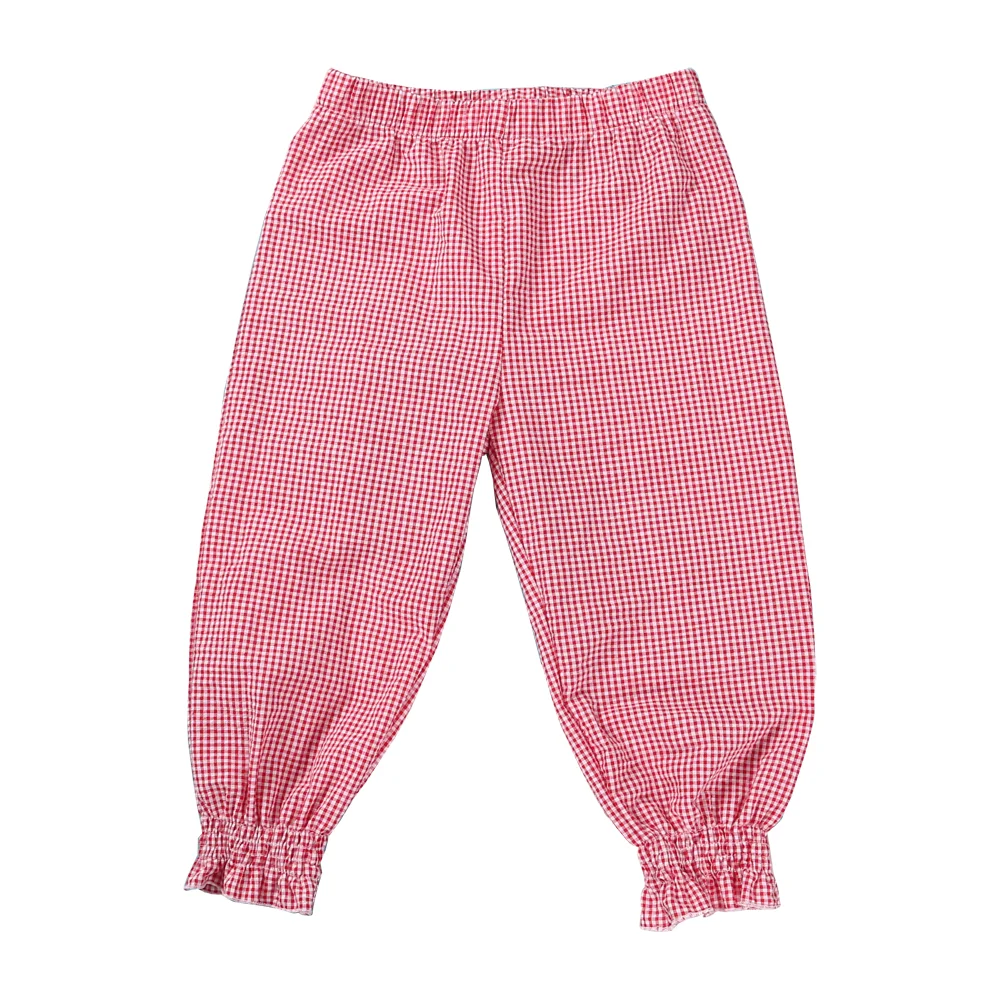 wholesale cotton custom print cute kids clothing kid school floral casual baby girl pants