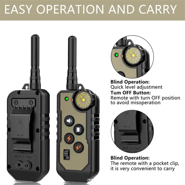 iPetDog Remote Controlled Bark Control Trainer Warning Sound Vibration Electric Shock Buzzer Light Dog Training Equipment