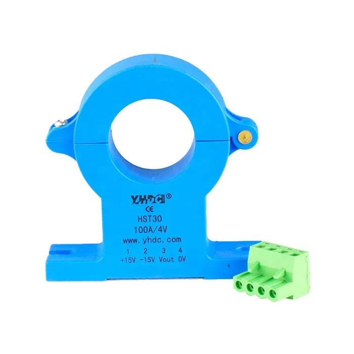 Датчик тока с эффектом Холла YHDC 100A-1000A, преобразователь тока HSTS30 диаметром 30 мм с блоком питания + 5 В