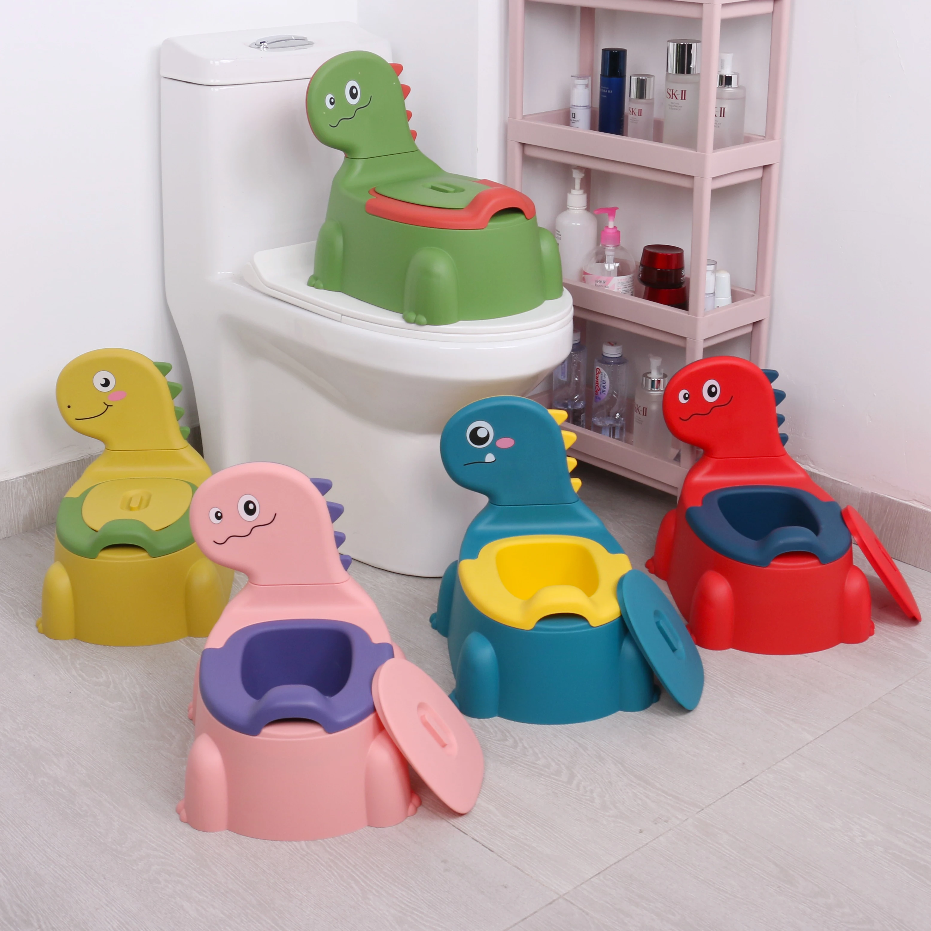 2022 New Home Use Potty Chair Split Structure Toilet Trainer Seat with Lid Children Cartoon Comfortable Pots Child potty trainer