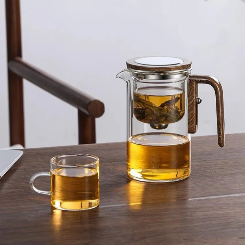 High quality high borosilicate glass teapot with infuser Glass heat resistant filter tea cup