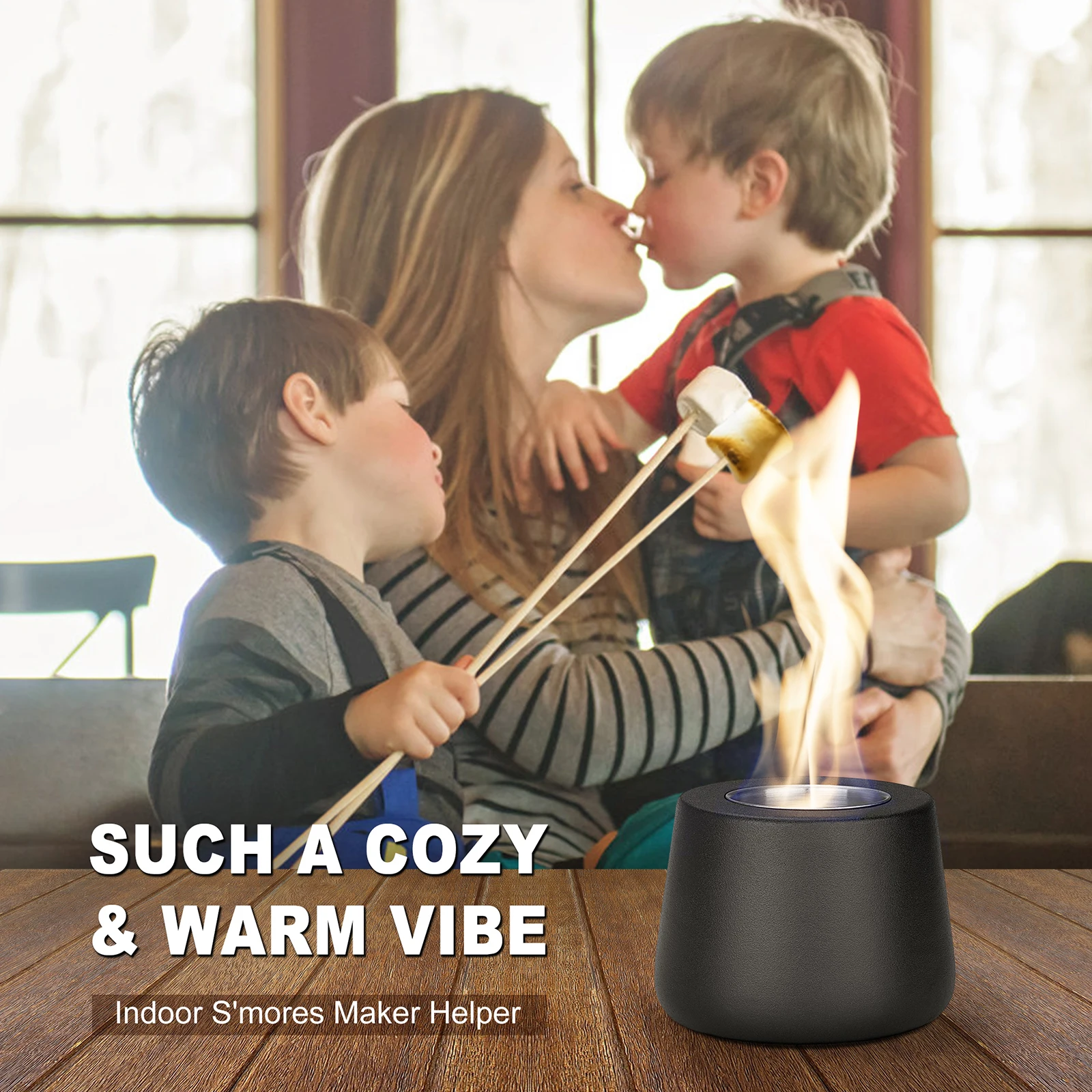 Modern Portable Mini Indoor Ceramic Steel Ethanol Propane Tabletop Fire Pit For Patio