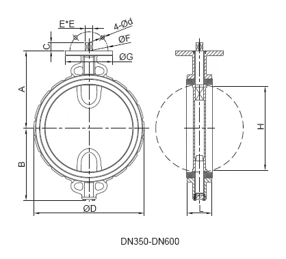 dn400 butterfly valve