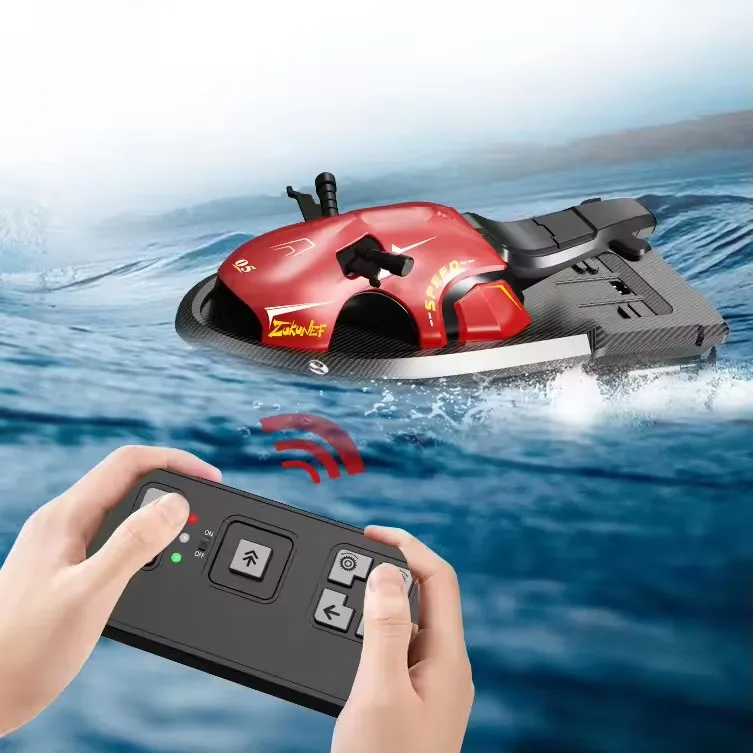 Speedboad Wave Speeder Rc Toy For Children, Plastic Powerful Cool Outdoor Pool Sea Watercraft Remote Control Motorboat