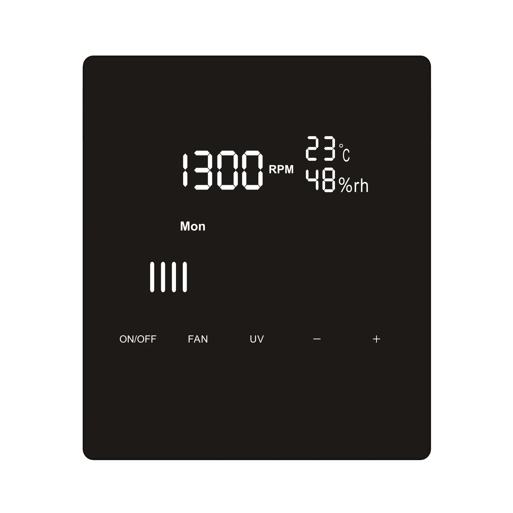  Electric EC Fan Motor Speed Display Screen Controller with Air Quality Sensor and Temperature