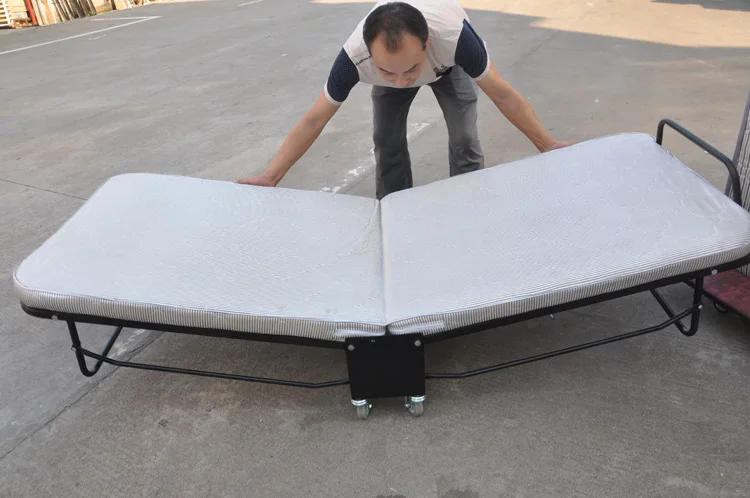 Cheap Industrial Hotel Extra Folding bed Vertical movable Metal Adding Bed