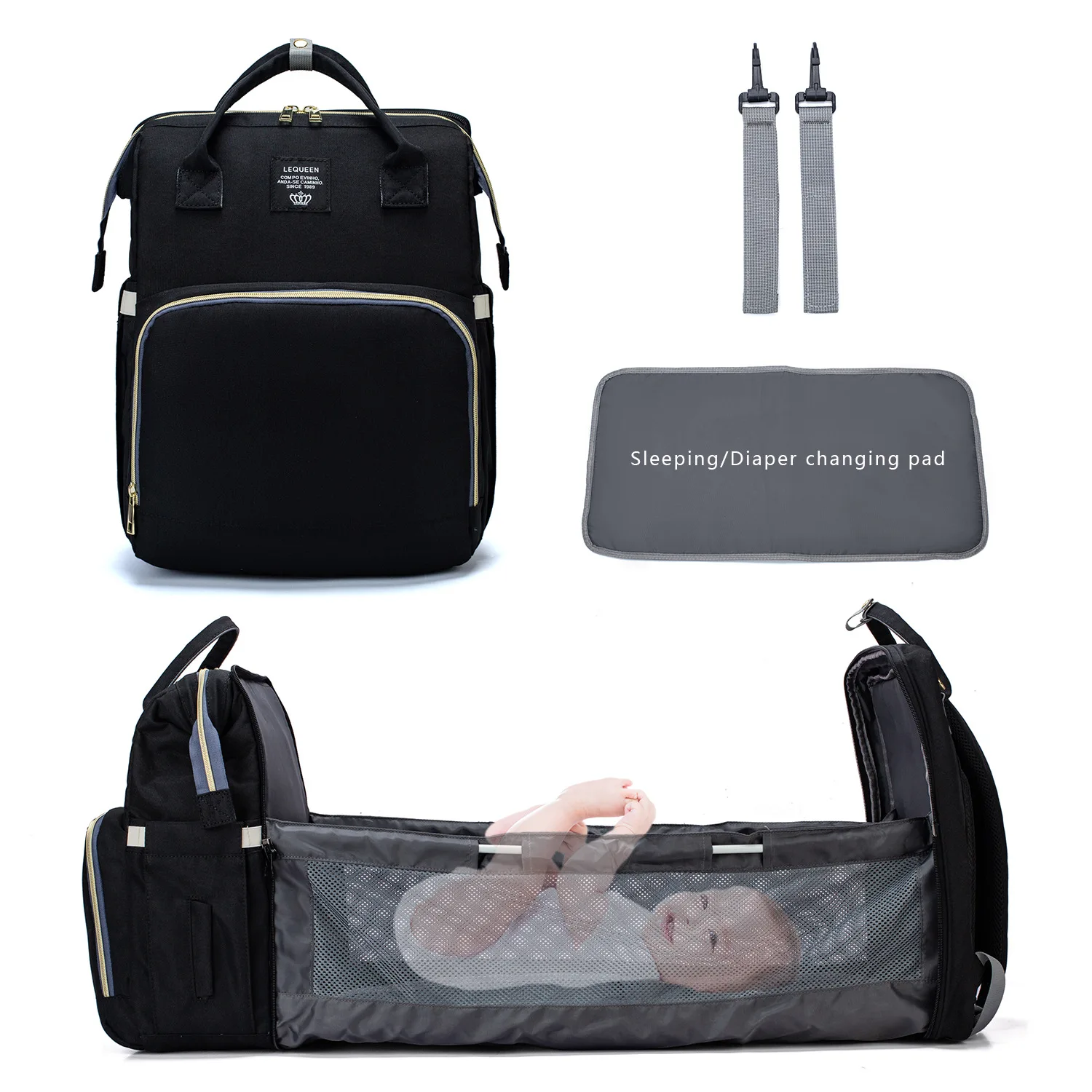 Diaper Bag Backpack Large Travel Diaper Bags Multifunctional Mommy Bag with USB Charging Port Large Capacity Waterproof