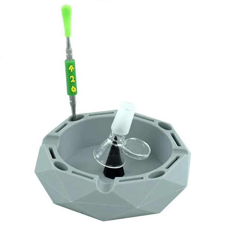 Custom Logo Unbreakable Pipe Ashtray Silicone Cigarette Ashtray