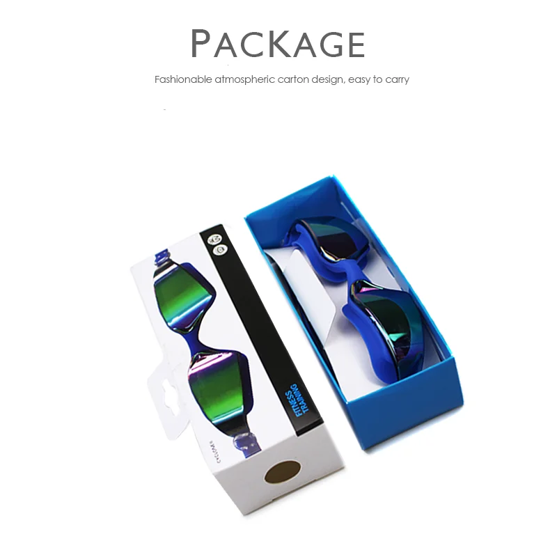 Лидер продаж, Большие серебристые зеркальные очки для плавания в большой оправе для взрослых