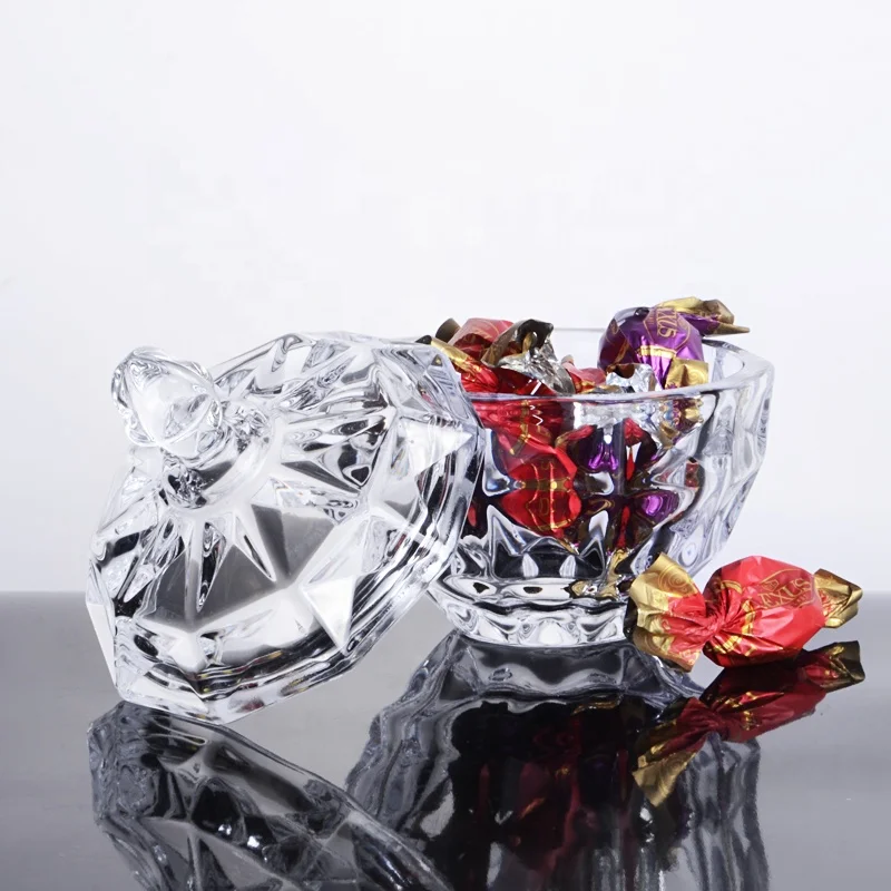 
11.5CM AQUAMARINE SERIES tea coffee sugar canisters storage jar glass bowl candy jar 