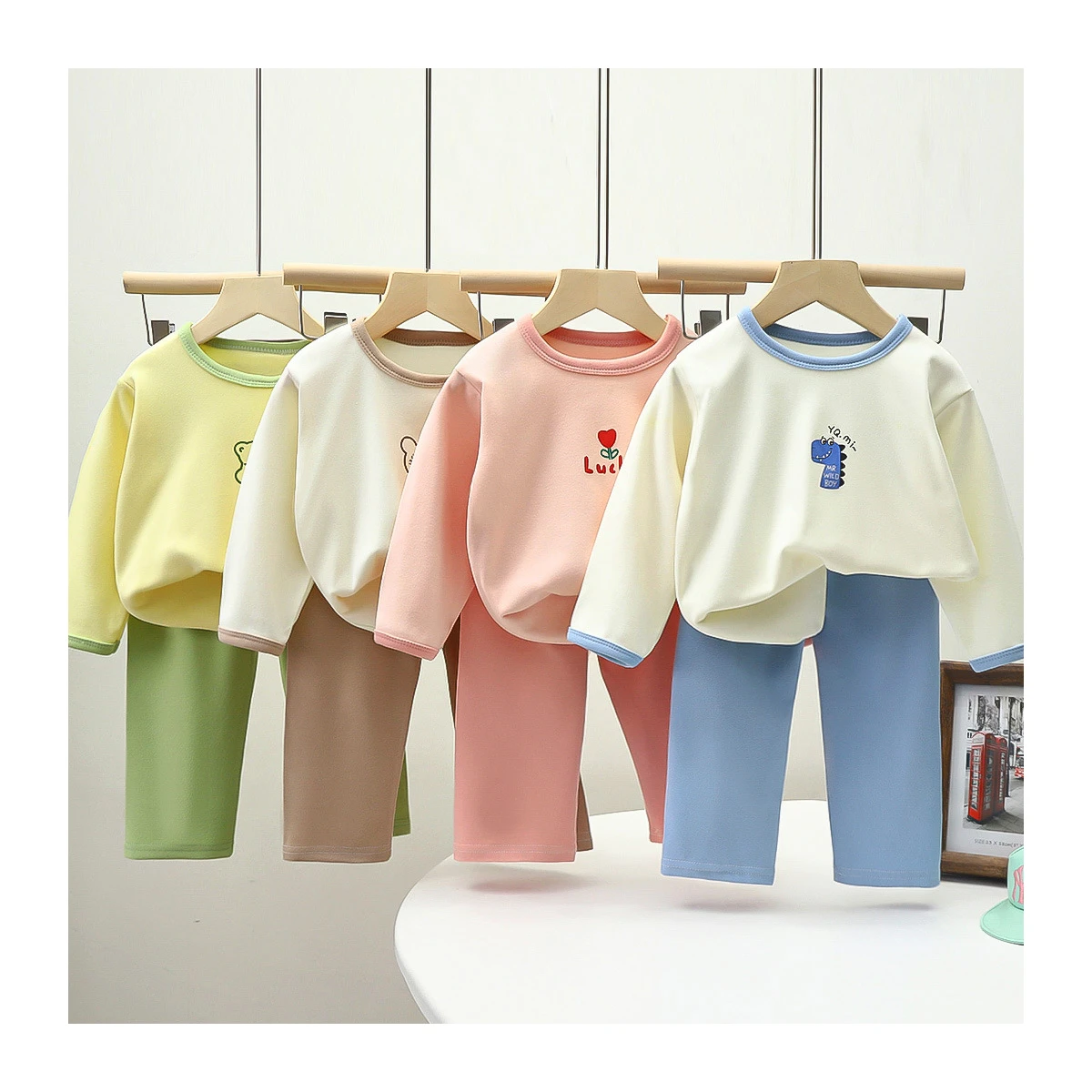 Wholesale Winter Children Clothing Set Thermal Kids Pyjamas Comfy Baby Pajama Sleepwear Set